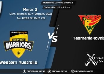 Marsh One Day Cup, 202122, Match 3 WAU vs TAS, Playing 11 & Today's Match Predictions