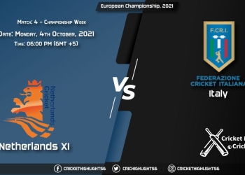 NED XI vs ITA Live Score Match 4 - Championship Week, Playing 11 Live Match Today, October 4, 2021, European Championship, 2021