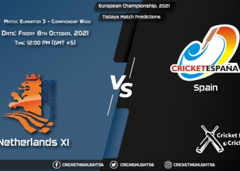 NED XI vs SPA Live Score Match Eliminator 3 - Championship week, Playing 11 Live Match Today, October 8, 2021, European Championship, 2021