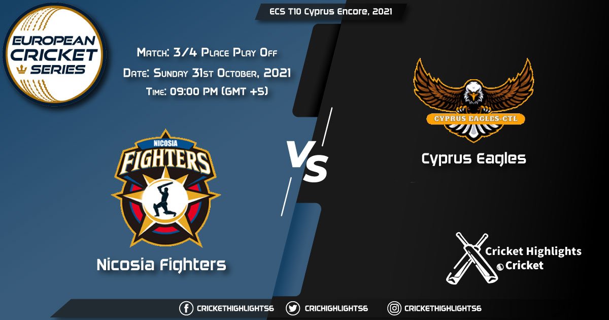 NFCC vs CES Live Score Match 34 Place Play Off, Playing 11 Live Match Today, October 31, 2021, ECS T10 Cyprus Encore, 2021