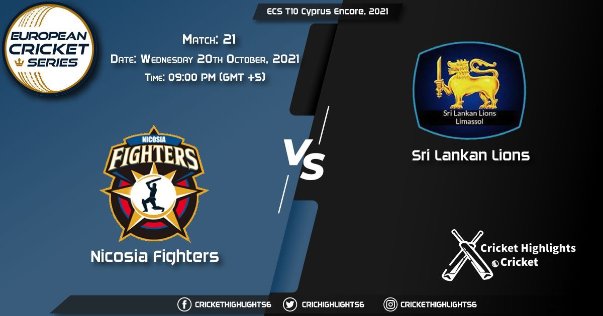 NFCC vs SLL Live Score Match 21 Playing 11 Live Match Today, October 20, 2021, ECS T10 Cyprus Encore, 2021