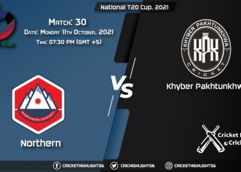 NOR vs KHP Live Score Match 30, Playing 11 Live Match Today, October 11, 2021, National T20 Cup, 2021