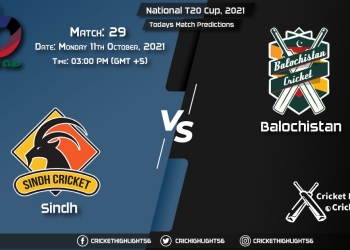 National T20 Cup, 2021, Match 29 SIN vs BAL, Playing 11 & Today's Match Predictions
