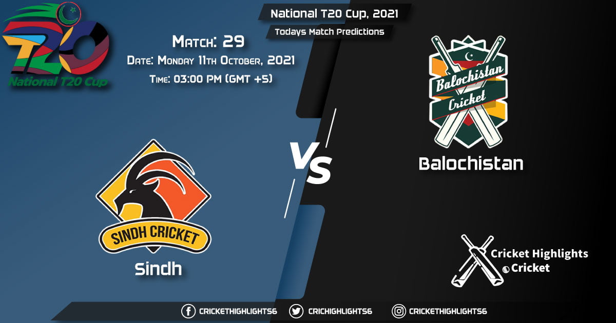 National T20 Cup, 2021, Match 29 SIN vs BAL, Playing 11 & Today's Match Predictions