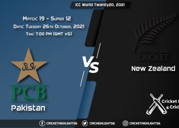 PAK vs NZ Live Score Super 12 - Match 19, Playing 11 Live Match Today, October 26, 2021, ICC World Twenty20, 2021