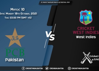 PAK vs WI Live Score Match 10, Playing 11 Live Match Today, October 18, 2021, ICC World Twenty20 Warm-up Matches, 2021