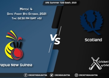 PNG vs SCO Live Score Match 4, Playing 11 Live Match Today, October 8, 2021, UAE Summer T20I Bash, 2021