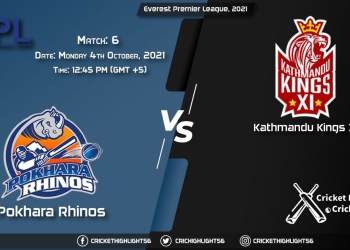 PR vs KK Live Score Match 6, Playing 11 Live Match Today, October 4, 2021, Everest Premier League, 2021