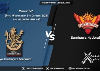 RCB vs SRH Live Score Match 52, Playing 11 Live Match Today, October 6, 2021, Indian Premier League, 2021