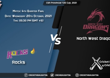 ROC vs NWD Live Score Match 4th Quarter Final, Playing 11 Live Match Today, October 20, 2021, CSA Provincial T20 Cup, 2021