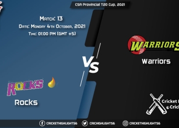 ROC vs WAR Live Score Match 13, Playing 11 Live Match Today, October 4, 2021, CSA Provincial T20 Cup, 2021