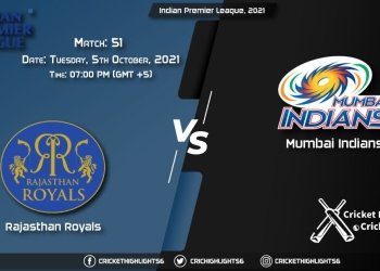 RR vs MI Live Score Match 51, Playing 11 Live Match Today, October 5, 2021, Indian Premier League, 2021