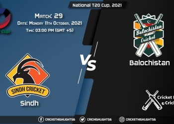 SIN vs BAL Live Score Match 29, Playing 11 Live Match Today, October 11, 2021, National T20 Cup, 2021