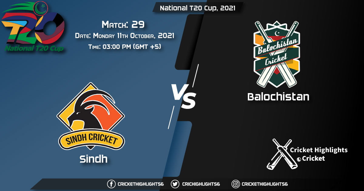 SIN vs BAL Live Score Match 29, Playing 11 Live Match Today, October 11, 2021, National T20 Cup, 2021