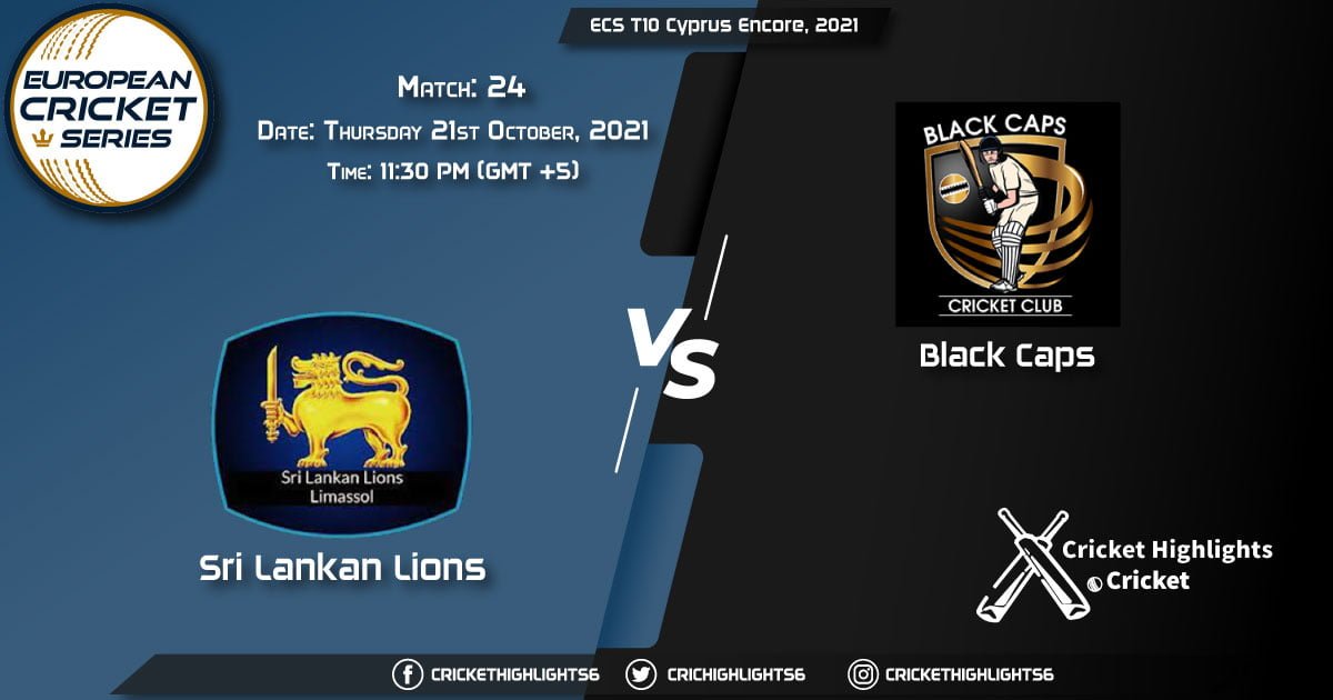 SLL vs BCP Live Score Match 24, Playing 11 Live Match Today, October 21, 2021, ECS T10 Cyprus Encore, 2021