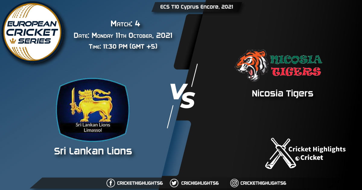SLL vs NCT Live Score Match 4, Playing 11 Live Match Today, October 11, 2021, ECS T10 Cyprus Encore, 2021