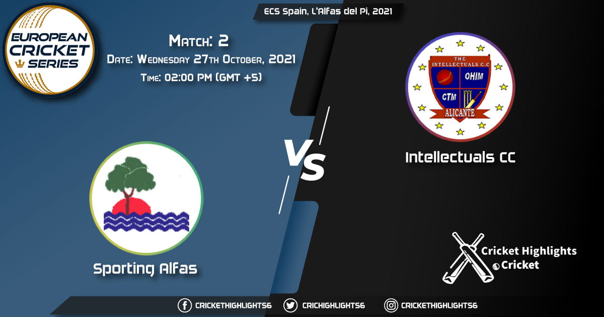 SPA vs INT Live Score Match 2, Playing 11 Live Match Today, October 27, 2021, ECS Spain, L'Alfas del Pi, 2021
