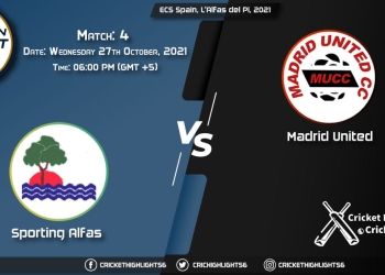 SPA vs MAU Live Score Match 4, Playing 11 Live Match Today, October 27, 2021, ECS Spain, L'Alfas del Pi, 2021