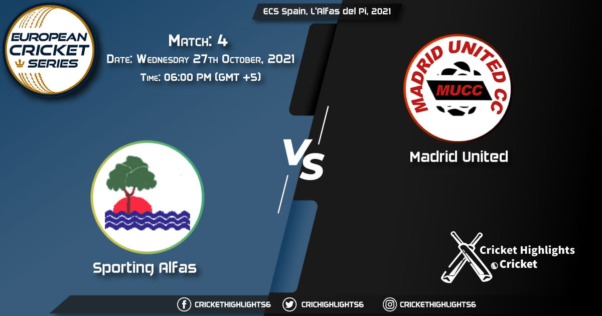 SPA vs MAU Live Score Match 4, Playing 11 Live Match Today, October 27, 2021, ECS Spain, L'Alfas del Pi, 2021