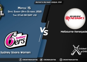 SS-W vs MR-W Live Score Match 15, Playing 11 Live Match Today, October 24, 2021, Women's Big Bash League, 2021