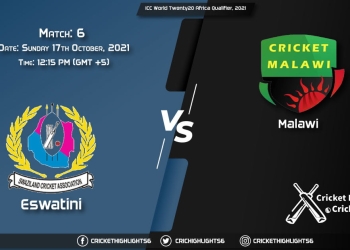 SWZ vs MAW Live Score Match 6, Playing 11 Live Match Today, October 17, 2021, ICC World Twenty20 Africa Qualifier, 2021