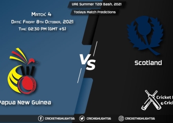 UAE Summer T20I Bash, 2021, Match 4 PNG vs SCO, Playing 11 & Today's Match Predictions