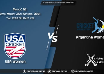 USAW vs ARGW Live Score Match 12, Playing 11 Live Match Today, October 25, 2021, ICC Women's World Twenty20 Americas Qualifier, 2021