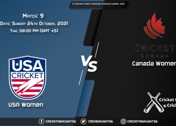 USAW vs CANW Live Score Match 9, Playing 11 Live Match Today, October 24, 2021, ICC Women's World Twenty20 Americas Qualifier, 2021