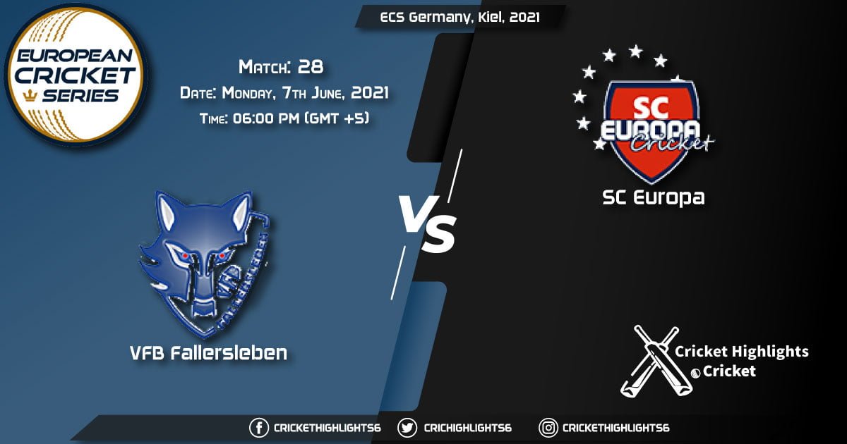 VFB vs SCE, Live Scorecard, Match 28, June 7, 2021, Live Cricket Score, ECS Germany, Kiel, 2021