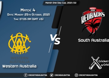 WAU vs SAU Live Score Match 4, Playing 11 Live Match Today, October 25, 2021, Marsh One Day Cup, 202122