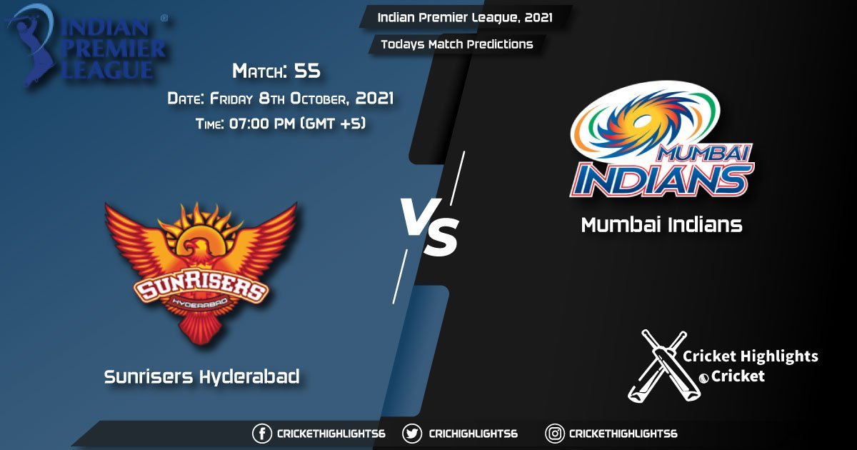 Who Will Win Today Sunrisers Hyderabad vs Mumbai Indians, 55th Match, Dream11 Prediction, Playing XI, Pitch Report, Injury Update
