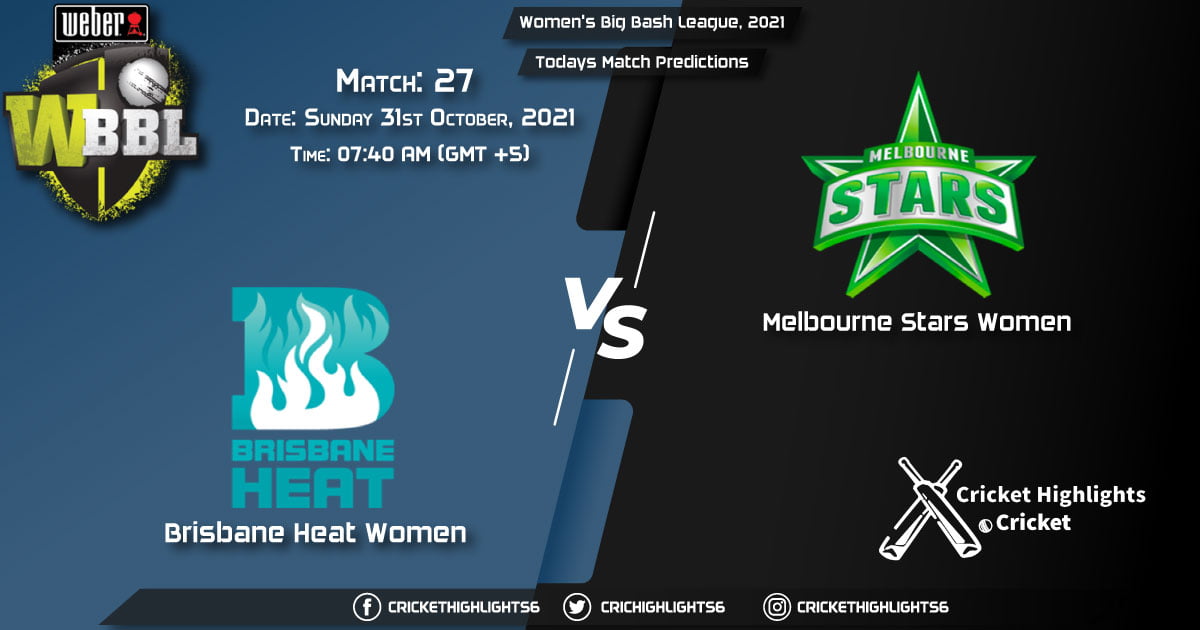 Women's Big Bash League, 2021, Match 27 BH-W vs MS-W Playing 11 & Today's Match Predictions