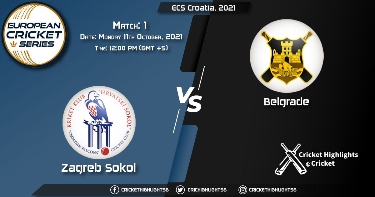 ZAS vs BEL Live Score Match 1, Playing 11 Live Match Today, October 11, 2021, ECS Croatia, 2021