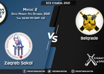 ZAS vs BEL Live Score Match 2, Playing 11 Live Match Today, October 11, 2021, ECS Croatia, 2021