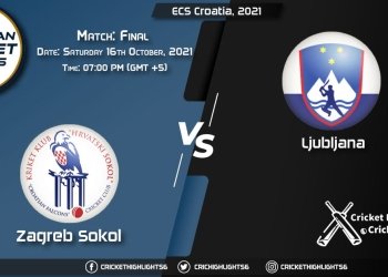 ZAS vs LJU Live Score Match Final, Playing 11 Live Match Today, October 16, 2021, ECS Croatia, 2021