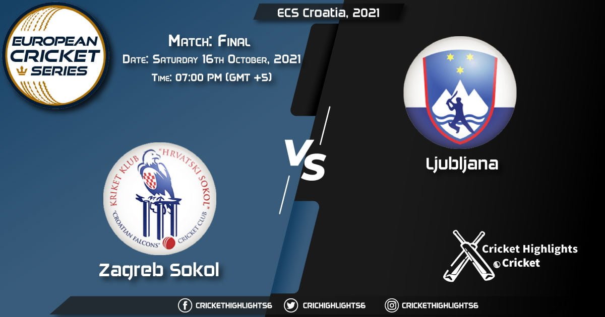 ZAS vs LJU Live Score Match Final, Playing 11 Live Match Today, October 16, 2021, ECS Croatia, 2021