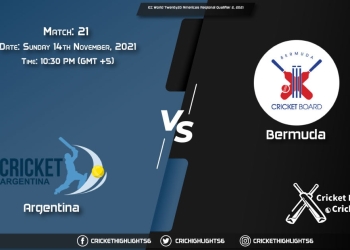 ARG vs BER, Live Scorecard, Match 21, November 14, 2021, Live Cricket Score, ICC World Twenty20 Americas Regional Qualifier 2, 2021