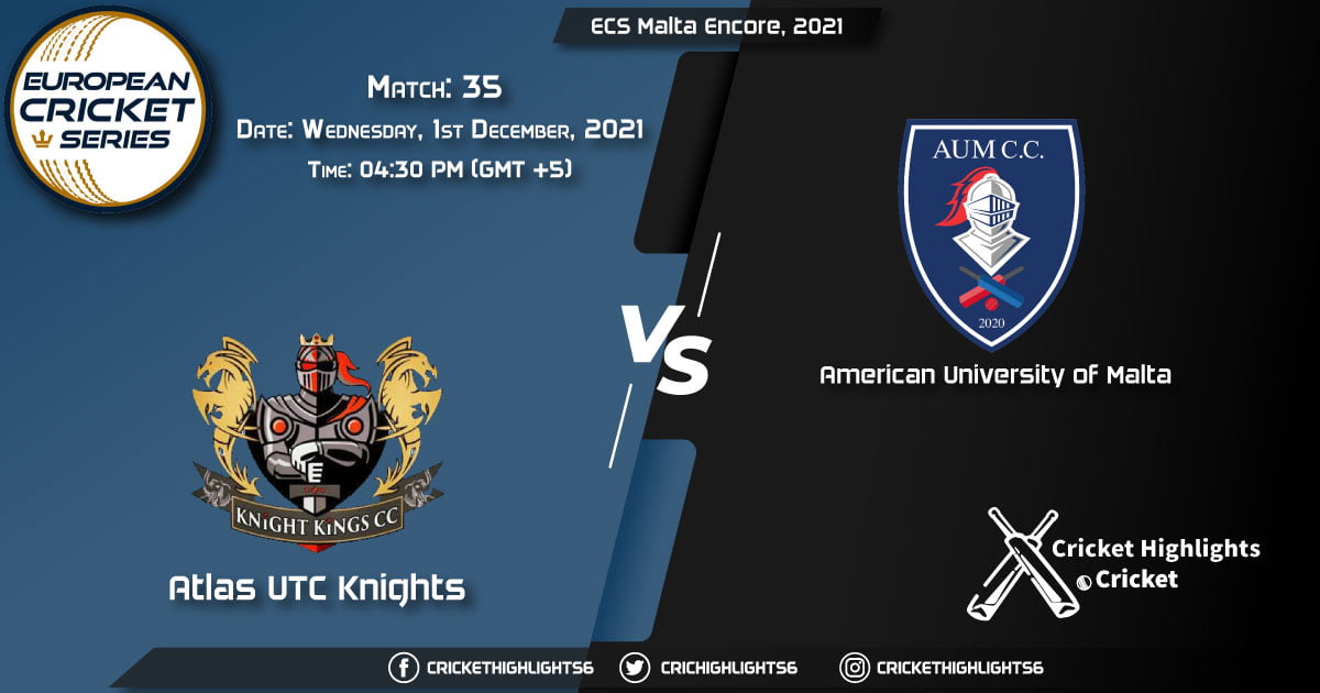AUK vs AUM, Live Scorecard, Match 35, December 1, 2021, Live Cricket Score, ECS Malta Encore, 2021