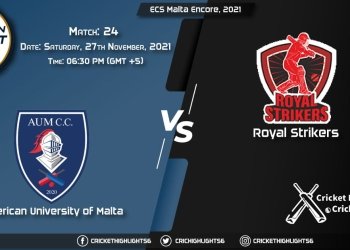 AUM vs RST, Live Scorecard, Match 24, November 26, 2021, Live Cricket Score, ECS Malta Encore, 2021