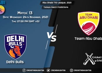 Abu Dhabi T10 League, 2021, Match 13 DB vs TAD, Playing 11 & Today's Match Predictions
