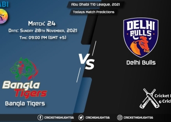 Abu Dhabi T10 League, 2021, Match 24 BT vs DB, Playing 11 & Today's Match Predictions