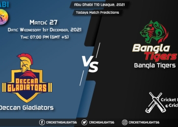 Abu Dhabi T10 League, 2021, Match 27 DG vs BT, Playing 11 & Today's Match Predictions