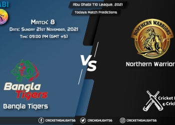 Abu Dhabi T10 League, 2021, Match 8 BT vs NW, Playing 11 & Today's Match Predictions