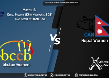 BHU-W vs NEP-W Live Score Match 6 Playing 11 Live Match Today, November 23, 2021, ICC Women's T20 World Cup Asia Region Qualifier, 2021