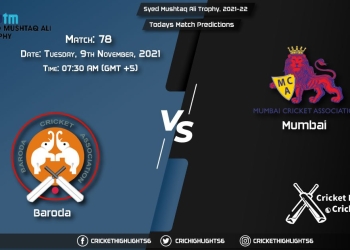 BRD vs MUM Live Score Match 78, Playing 11 Live Match Today, November 9, 2021, Syed Mushtaq Ali Trophy, 2021-22