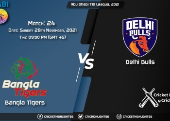 BT vs DB, Live Scorecard, Match 24, November 28, 2021, Live Cricket Score, Abu Dhabi T10 League, 2021