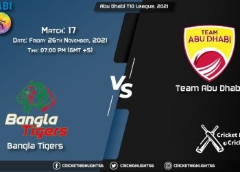 BT vs TAD, Live Scorecard, Match 17, November 26, 2021, Live Cricket Score, Abu Dhabi T10 League, 2021