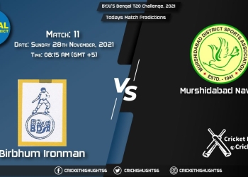 BYJU'S Bengal T20 Challenge, 2021, Match 11 BI vs MUN, Playing 11 & Today's Match Predictions