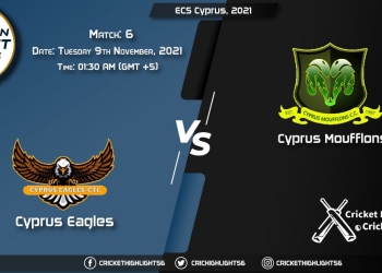 CES vs CYM Live Score Match 6, Playing 11 Live Match Today, November 9, 2021, ECS Cyprus, 2021
