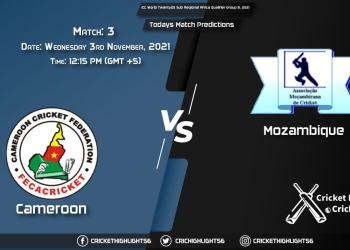 CMR vs MOZ Live Score Match 3, Playing 11 Live Match Today, November 3, 2021, ICC World Twenty20 Sub Regional Africa Qualifier Group B, 2021